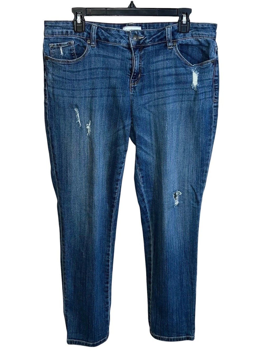 Liz Claiborne Boyfriend Jeans Women’s 12 Blue Medium Wash 34x29